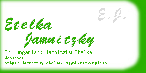 etelka jamnitzky business card